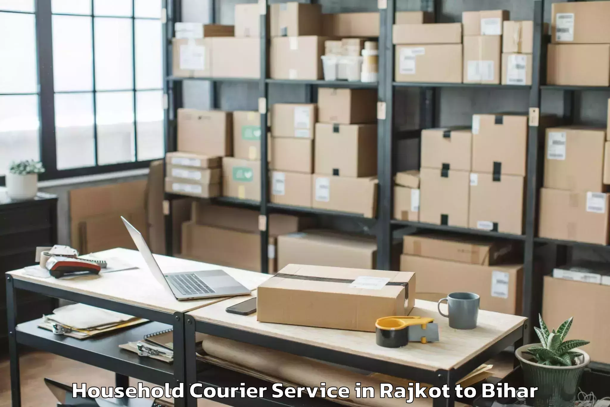 Book Rajkot to Beldaur Household Courier Online